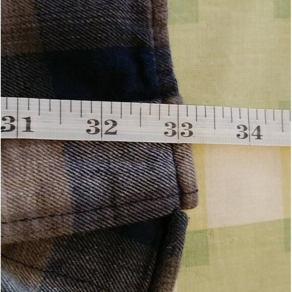 Noble Outfitters Men's Dark Blue & White Tartan Plaid Flannel Shirt Size XXL - Picture 6 of 7